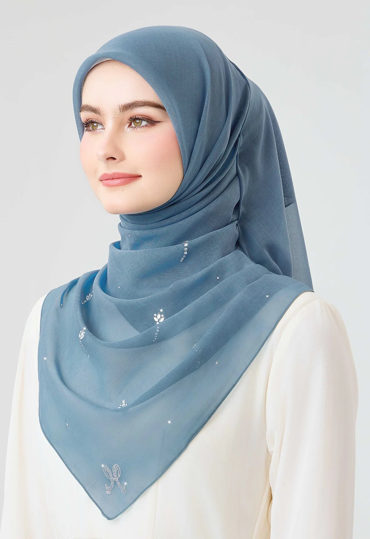 Tulip Plain Stone - Dusty Blue