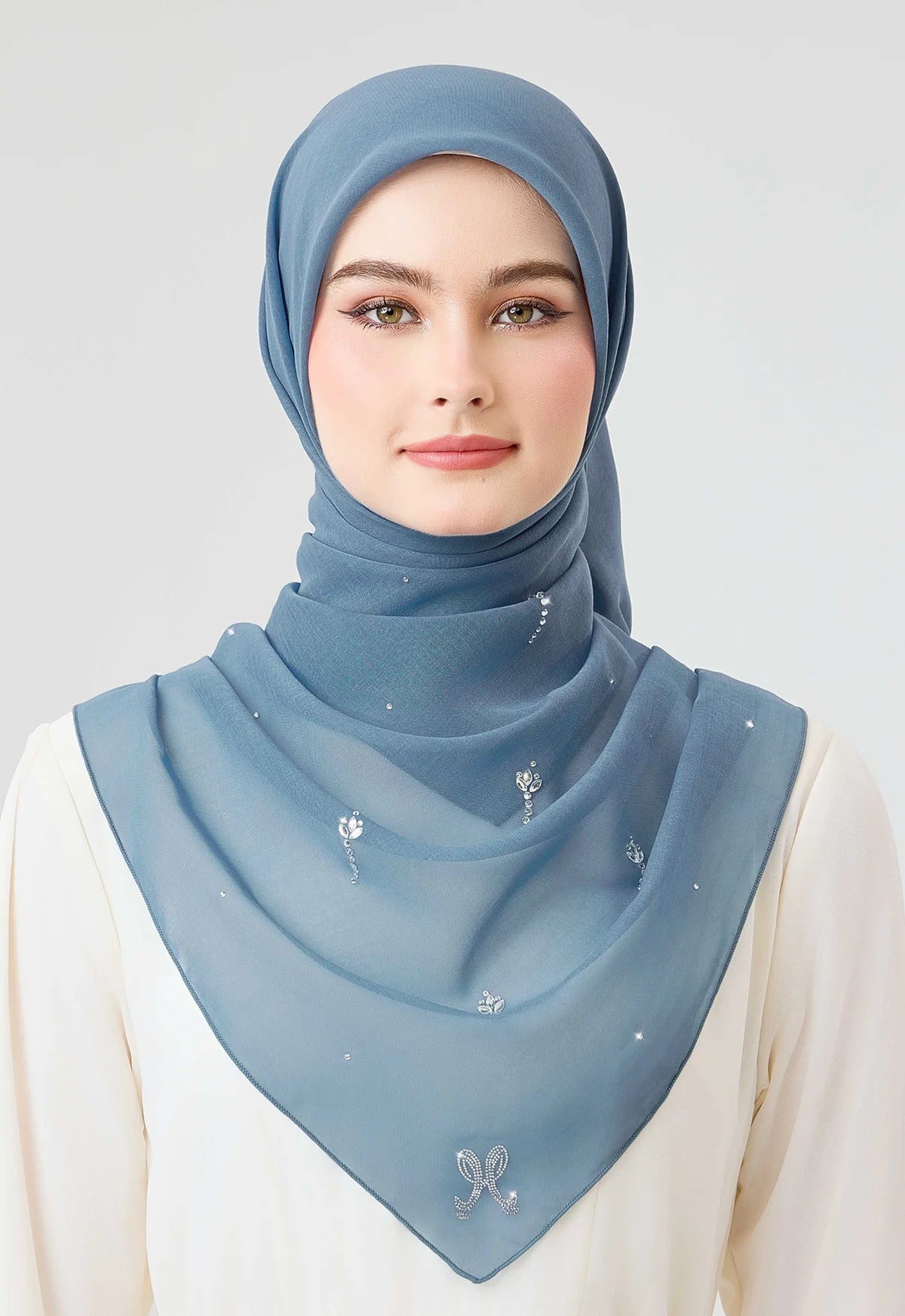 Tulip Plain Stone - Dusty Blue
