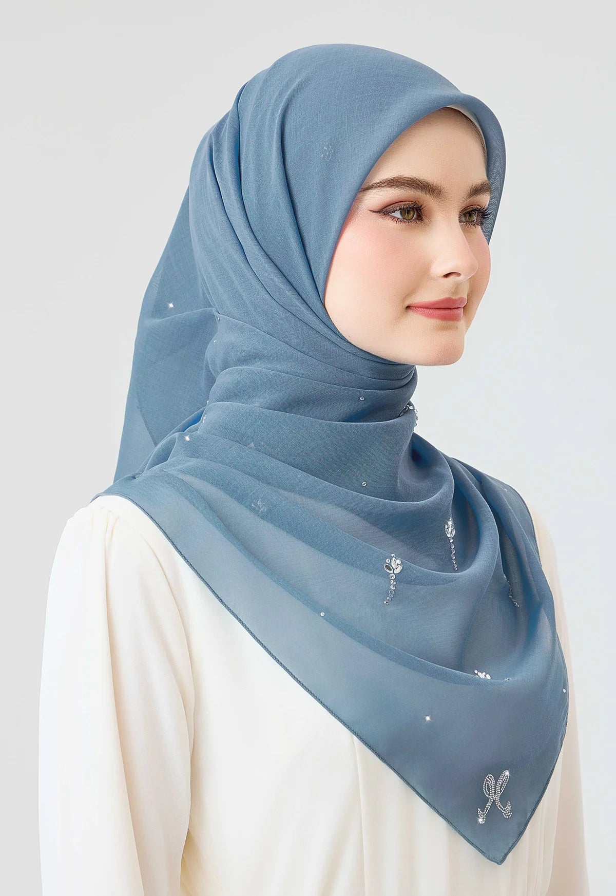 Tulip Plain Stone - Dusty Blue